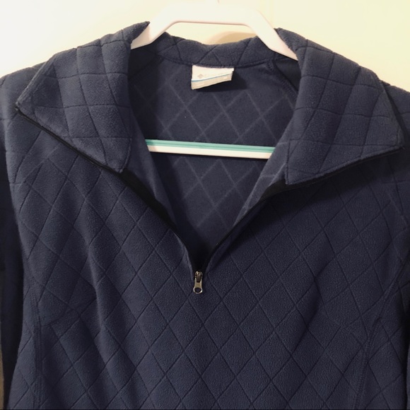Columbia Blue Quilted 1/4 Zip Pullover - Picture 4 of 6